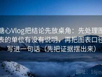 糖心Vlog把结论先放桌角：先处理图表的单位有没有说明，再把图表口径写进一句话（先把证据摆出来）